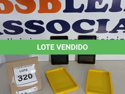 LOTE 320 - 02 TABLETS MARCA CCE. (NO ESTADO) ATENÇÃO! FAZER A VISITAÇÃO ANTES DE ARREMATAR, NÃO SABEMOS SE FUNCIONA, LEILÃO NÃO TEM GARANTIA E NEM DEVOLUÇÃO, SUJEITO A POSSÍVEIS AVARIAS VISÍVEIS/OCULTAS E/OU AUSÊNCIA DE COMPONENTES.
