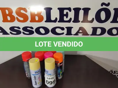 LOTE 099 - 10 TINTAS SPRAY DE CORES DIVERSAS. (NO ESTADO) ATENÇÃO! FAZER A VISITAÇÃO ANTES DE ARREMATAR, NÃO SABEMOS SE FUNCIONA, LEILÃO NÃO TEM GARANTIA E NEM DEVOLUÇÃO, SUJEITO A POSSÍVEIS AVARIAS VISÍVEIS/OCULTAS E/OU AUSÊNCIA DE COMPONENTES.