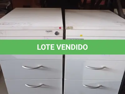LOTE 341 - 02 GAVETEIROS COM 03 GAVETAS CADA. (NO ESTADO) ATENÇÃO! FAZER A VISITAÇÃO ANTES DE ARREMATAR, NÃO SABEMOS SE FUNCIONA. LEILÃO NÃO TEM GARANTIA E NEM DEVOLUÇÃO, SUJEITO A POSSÍVEIS AVARIAS VISÍVEIS/OCULTAS E/OU AUSÊNCIA DE COMPONENTES.