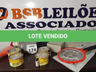 LOTE 174 - 04 MASSAS ADESIVAS MARCA IBERÊ, 02 RAQUETES ELÉTRICAS, 02 CONECTORES INDUSTRIAIS, 01 PENDENTE LED PARA MECÂNICO, 03 CAIXAS DE ELÉTRICA PARA EMBUTIR E 01 EXTENSÃO PEQUENA. (NO ESTADO) ATENÇÃO! FAZER A VISITAÇÃO ANTES DE ARREMATAR, NÃO SABEMOS SE FUNCIONA, LEILÃO NÃO TEM GARANTIA E NEM DEVOLUÇÃO, SUJEITO A POSSÍVEIS AVARIAS VISÍVEIS/OCULTAS E/OU AUSÊNCIA DE COMPONENTES.