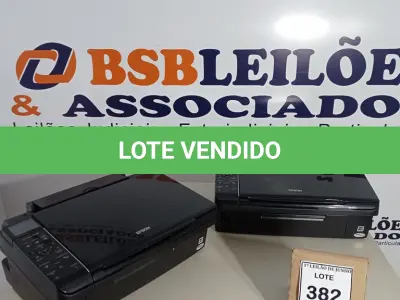LOTE 382 - 02 IMPRESSORAS MODELO TX410 MARCA EPSON. (NO ESTADO) ATENÇÃO! FAZER A VISITAÇÃO ANTES DE ARREMATAR, NÃO SABEMOS SE FUNCIONA, LEILÃO NÃO TEM GARANTIA E NEM DEVOLUÇÃO, SUJEITO A POSSÍVEIS AVARIAS VISÍVEIS/OCULTAS E/OU AUSÊNCIA DE COMPONENTES.