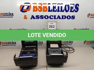 LOTE 282 - 02 IMPRESSORAS PARA CUPOM MARCA DIABOLD. (NO ESTADO) ATENÇÃO! FAZER A VISITAÇÃO ANTES DE ARREMATAR, NÃO SABEMOS SE FUNCIONA, LEILÃO NÃO TEM GARANTIA E NEM DEVOLUÇÃO, SUJEITO A POSSÍVEIS AVARIAS VISÍVEIS/OCULTAS E/OU AUSÊNCIA DE COMPONENTES.