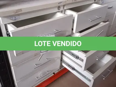 LOTE 330 - 02 GAVETEIROS COM 04 GAVETAS CADA. (NO ESTADO) ATENÇÃO! FAZER A VISITAÇÃO ANTES DE ARREMATAR, NÃO SABEMOS SE FUNCIONA, LEILÃO NÃO TEM GARANTIA E NEM DEVOLUÇÃO, SUJEITO A POSSÍVEIS AVARIAS VISÍVEIS/OCULTAS E/OU AUSÊNCIA DE COMPONENTES.