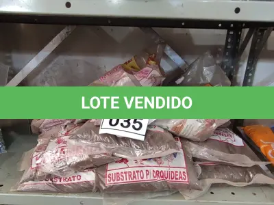 LOTE 035 - 01 LOTE COM GRANDE QUANTIDADE DE SUBSTRATO PARA PLANTAS. (NO ESTADO) ATENÇÃO! FAZER A VISITAÇÃO ANTES DE ARREMATAR, NÃO SABEMOS SE FUNCIONA, LEILÃO NÃO TEM GARANTIA E NEM DEVOLUÇÃO, SUJEITO A POSSÍVEIS AVARIAS VISÍVEIS/OCULTAS E/OU AUSÊNCIA DE COMPONENTES.