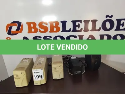 LOTE 199 - 03 NOBREAKS MARCA SMS E 02 ESTABILIZADORES MODELOS DIFERENTES. (NO ESTADO) ATENÇÃO! FAZER A VISITAÇÃO ANTES DE ARREMATAR, NÃO SABEMOS SE FUNCIONA, LEILÃO NÃO TEM GARANTIA E NEM DEVOLUÇÃO, SUJEITO A POSSÍVEIS AVARIAS VISÍVEIS/OCULTAS E/OU AUSÊNCIA DE COMPONENTES.