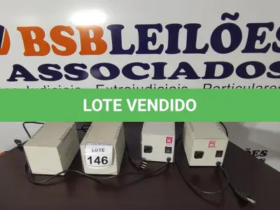 LOTE 146 - 04 TRANSFORMADORES DE 1.5 KVA. (NO ESTADO) ATENÇÃO! FAZER A VISITAÇÃO ANTES DE ARREMATAR, NÃO SABEMOS SE FUNCIONA, LEILÃO NÃO TEM GARANTIA E NEM DEVOLUÇÃO, SUJEITO A POSSÍVEIS AVARIAS VISÍVEIS/OCULTAS E/OU AUSÊNCIA DE COMPONENTES.
