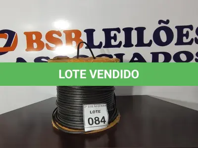 LOTE 084 - 01 ROLO DE FIO COAXIAL. (NO ESTADO) ATENÇÃO! FAZER A VISITAÇÃO ANTES DE ARREMATAR, NÃO SABEMOS SE FUNCIONA, LEILÃO NÃO TEM GARANTIA E NEM DEVOLUÇÃO, SUJEITO A POSSÍVEIS AVARIAS VISÍVEIS/OCULTAS E/OU AUSÊNCIA DE COMPONENTES.