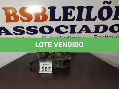 LOTE 087 - 01 TELEFONE ANTIGO. (NO ESTADO) ATENÇÃO! FAZER A VISITAÇÃO ANTES DE ARREMATAR, NÃO SABEMOS SE FUNCIONA, LEILÃO NÃO TEM GARANTIA E NEM DEVOLUÇÃO, SUJEITO A POSSÍVEIS AVARIAS VISÍVEIS/OCULTAS E/OU AUSÊNCIA DE COMPONENTES.