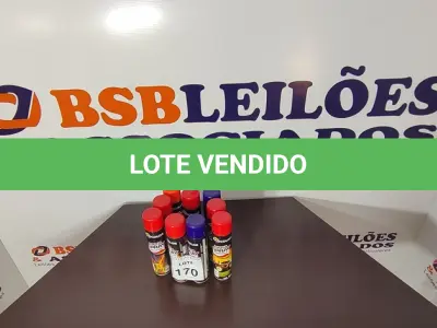 LOTE 170 - 09 TINTAS SPRAY DE CORES DIVERSAS. (NO ESTADO) ATENÇÃO! FAZER A VISITAÇÃO ANTES DE ARREMATAR, NÃO SABEMOS SE FUNCIONA, LEILÃO NÃO TEM GARANTIA E NEM DEVOLUÇÃO, SUJEITO A POSSÍVEIS AVARIAS VISÍVEIS/OCULTAS E/OU AUSÊNCIA DE COMPONENTES.