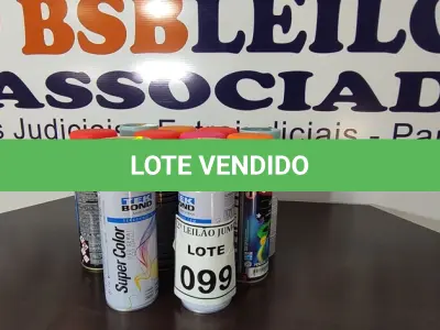 LOTE 099 - 10 TINTAS SPRAY DE CORES DIVERSAS. (NO ESTADO) ATENÇÃO! FAZER A VISITAÇÃO ANTES DE ARREMATAR, NÃO SABEMOS SE FUNCIONA, LEILÃO NÃO TEM GARANTIA E NEM DEVOLUÇÃO, SUJEITO A POSSÍVEIS AVARIAS VISÍVEIS/OCULTAS E/OU AUSÊNCIA DE COMPONENTES.