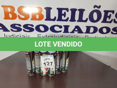 LOTE 127 - 10 TINTAS SPRAY DE CORES DIVERSAS. (NO ESTADO) ATENÇÃO! FAZER A VISITAÇÃO ANTES DE ARREMATAR, NÃO SABEMOS SE FUNCIONA, LEILÃO NÃO TEM GARANTIA E NEM DEVOLUÇÃO, SUJEITO A POSSÍVEIS AVARIAS VISÍVEIS/OCULTAS E/OU AUSÊNCIA DE COMPONENTES.