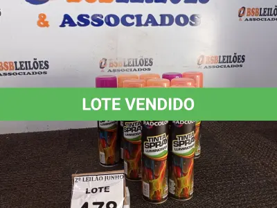 LOTE 478 - 10 TINTAS SPRAY DE CORES DIVERSAS. (NO ESTADO) ATENÇÃO! FAZER A VISITAÇÃO ANTES DE ARREMATAR, NÃO SABEMOS SE FUNCIONA, LEILÃO NÃO TEM GARANTIA E NEM DEVOLUÇÃO, SUJEITO A POSSÍVEIS AVARIAS VISÍVEIS/OCULTAS E/OU AUSÊNCIA DE COMPONENTES.