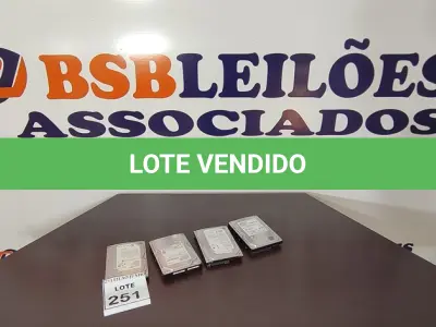 LOTE 251 - 04 HDS DE 500GB PARA PC. (NO ESTADO) ATENÇÃO! FAZER A VISITAÇÃO ANTES DE ARREMATAR, NÃO SABEMOS SE FUNCIONA, LEILÃO NÃO TEM GARANTIA E NEM DEVOLUÇÃO, SUJEITO A POSSÍVEIS AVARIAS VISÍVEIS/OCULTAS E/OU AUSÊNCIA DE COMPONENTES.