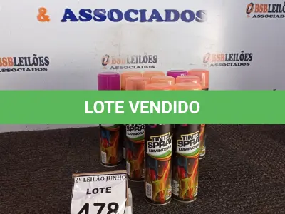LOTE 478 - 10 TINTAS SPRAY DE CORES DIVERSAS. (NO ESTADO) ATENÇÃO! FAZER A VISITAÇÃO ANTES DE ARREMATAR, NÃO SABEMOS SE FUNCIONA, LEILÃO NÃO TEM GARANTIA E NEM DEVOLUÇÃO, SUJEITO A POSSÍVEIS AVARIAS VISÍVEIS/OCULTAS E/OU AUSÊNCIA DE COMPONENTES.