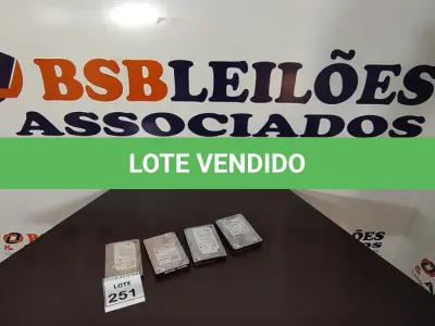 LOTE 251 - 04 HDS DE 500GB PARA PC. (NO ESTADO) ATENÇÃO! FAZER A VISITAÇÃO ANTES DE ARREMATAR, NÃO SABEMOS SE FUNCIONA, LEILÃO NÃO TEM GARANTIA E NEM DEVOLUÇÃO, SUJEITO A POSSÍVEIS AVARIAS VISÍVEIS/OCULTAS E/OU AUSÊNCIA DE COMPONENTES.