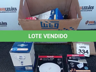 LOTE 334 - 01 LOTE COM VÁRIAS LÂMPADAS LED MODELOS DIVERSOS. (NO ESTADO) ATENÇÃO! FAZER A VISITAÇÃO ANTES DE ARREMATAR, NÃO SABEMOS SE FUNCIONA, LEILÃO NÃO TEM GARANTIA E NEM DEVOLUÇÃO, SUJEITO A POSSÍVEIS AVARIAS VISÍVEIS/OCULTAS E/OU AUSÊNCIA DE COMPONENTES.
