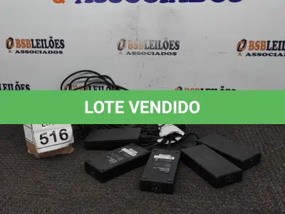 LOTE 516 - 05 FONTES PARA NOTEBOOKS VOLTAGENS DIVERSAS. (NO ESTADO) ATENÇÃO! FAZER A VISITAÇÃO ANTES DE ARREMATAR, NÃO SABEMOS SE FUNCIONA, LEILÃO NÃO TEM GARANTIA E NEM DEVOLUÇÃO, SUJEITO A POSSÍVEIS AVARIAS VISÍVEIS/OCULTAS E/OU AUSÊNCIA DE COMPONENTES.