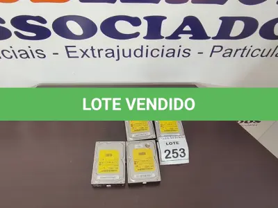 LOTE 253 - 04 HDS DE 500GB PARA PC. (NO ESTADO) ATENÇÃO! FAZER A VISITAÇÃO ANTES DE ARREMATAR, NÃO SABEMOS SE FUNCIONA, LEILÃO NÃO TEM GARANTIA E NEM DEVOLUÇÃO, SUJEITO A POSSÍVEIS AVARIAS VISÍVEIS/OCULTAS E/OU AUSÊNCIA DE COMPONENTES.