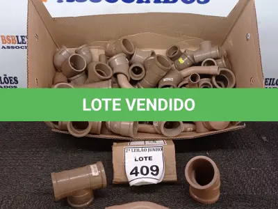 LOTE 409 - 01 LOTE COM GRANDE QUANTIDADE DE CONEXÕES HIDRÁULICAS MEDIDAS DIVERSAS. (NO ESTADO) ATENÇÃO! FAZER A VISITAÇÃO ANTES DE ARREMATAR, NÃO SABEMOS SE FUNCIONA, LEILÃO NÃO TEM GARANTIA E NEM DEVOLUÇÃO, SUJEITO A POSSÍVEIS AVARIAS VISÍVEIS/OCULTAS E/OU AUSÊNCIA DE COMPONENTES.
