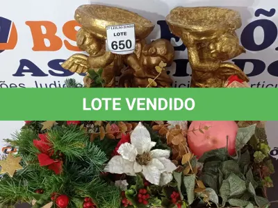 LOTE 650 - 01 LOTE COM ENFEITES DE NATAL DIVERSOS.  (NO ESTADO) ATENÇÃO! FAZER A VISITAÇÃO ANTES DE ARREMATAR, NÃO SABEMOS SE FUNCIONA, LEILÃO NÃO TEM GARANTIA E NEM DEVOLUÇÃO, SUJEITO A POSSÍVEIS AVARIAS VISÍVEIS/OCULTAS E/OU AUSÊNCIA DE COMPONENTES.