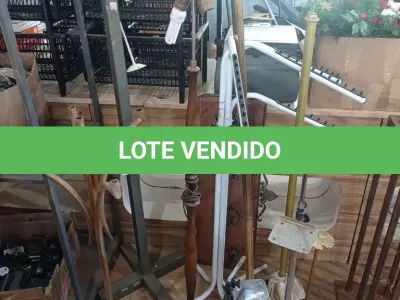 LOTE 646 - 02 CABIDEIROS, 03 LUMINÁRIAS, 01 CASTIÇAL, 02 SUPORTES DE REGULAGEM E 01 CABIDEIRO DE PAREDE.  (NO ESTADO) ATENÇÃO! FAZER A VISITAÇÃO ANTES DE ARREMATAR, NÃO SABEMOS SE FUNCIONA, LEILÃO NÃO TEM GARANTIA E NEM DEVOLUÇÃO, SUJEITO A POSSÍVEIS AVARIAS VISÍVEIS/OCULTAS E/OU AUSÊNCIA DE COMPONENTES.