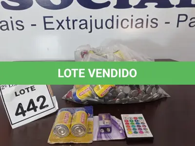 LOTE 442 - 01 LOTE COM DIVERSAS BATERIAS, PILHAS E CONTROLES DIVERSOS. (NO ESTADO) ATENÇÃO! FAZER A VISITAÇÃO ANTES DE ARREMATAR, NÃO SABEMOS SE FUNCIONA, LEILÃO NÃO TEM GARANTIA E NEM DEVOLUÇÃO, SUJEITO A POSSÍVEIS AVARIAS VISÍVEIS/OCULTAS E/OU AUSÊNCIA DE COMPONENTES.