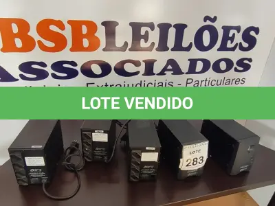 LOTE 283 - 05 FONTES ESTABILIZADORAS MARCA BMI. (NO ESTADO) ATENÇÃO! FAZER A VISITAÇÃO ANTES DE ARREMATAR, NÃO SABEMOS SE FUNCIONA, LEILÃO NÃO TEM GARANTIA E NEM DEVOLUÇÃO, SUJEITO A POSSÍVEIS AVARIAS VISÍVEIS/OCULTAS E/OU AUSÊNCIA DE COMPONENTES.