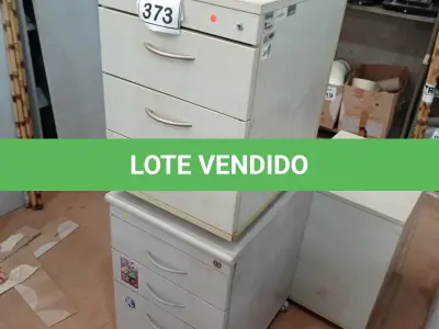 LOTE 373 - 03 GAVETEIROS SENDO 02 COM 03 PORTAS E 01 COM 04 PORTAS. (NO ESTADO) ATENÇÃO! FAZER A VISITAÇÃO ANTES DE ARREMATAR, NÃO SABEMOS SE FUNCIONA, LEILÃO NÃO TEM GARANTIA E NEM DEVOLUÇÃO, SUJEITO A POSSÍVEIS AVARIAS VISÍVEIS/OCULTAS E/OU AUSÊNCIA DE COMPONENTES.
