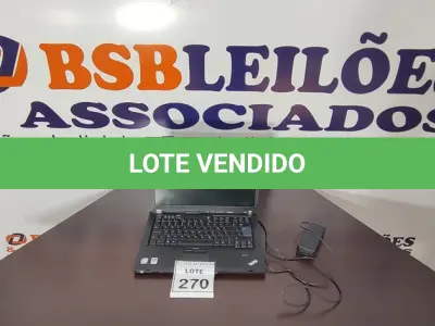 LOTE 270 - 01 NOTEBOOK COM CARREGADOR SEM BATERIA MARCA LENOVO. (NO ESTADO) ATENÇÃO! FAZER A VISITAÇÃO ANTES DE ARREMATAR, NÃO SABEMOS SE FUNCIONA, LEILÃO NÃO TEM GARANTIA E NEM DEVOLUÇÃO, SUJEITO A POSSÍVEIS AVARIAS VISÍVEIS/OCULTAS E/OU AUSÊNCIA DE COMPONENTES.