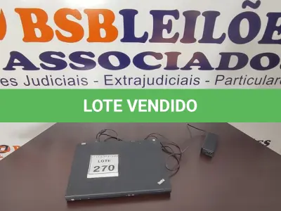 LOTE 270 - 01 NOTEBOOK COM CARREGADOR SEM BATERIA MARCA LENOVO. (NO ESTADO) ATENÇÃO! FAZER A VISITAÇÃO ANTES DE ARREMATAR, NÃO SABEMOS SE FUNCIONA, LEILÃO NÃO TEM GARANTIA E NEM DEVOLUÇÃO, SUJEITO A POSSÍVEIS AVARIAS VISÍVEIS/OCULTAS E/OU AUSÊNCIA DE COMPONENTES.
