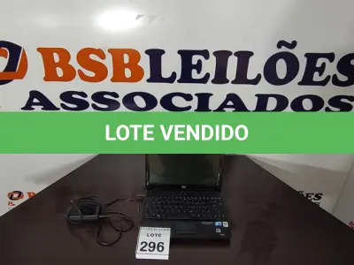 LOTE 296 - 01 NOTEBOOK COM FONTE MARCA HP. (NO ESTADO) ATENÇÃO! FAZER A VISITAÇÃO ANTES DE ARREMATAR, NÃO SABEMOS SE FUNCIONA, LEILÃO NÃO TEM GARANTIA E NEM DEVOLUÇÃO, SUJEITO A POSSÍVEIS AVARIAS VISÍVEIS/OCULTAS E/OU AUSÊNCIA DE COMPONENTES.