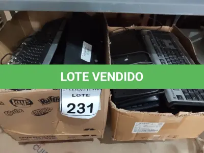 LOTE 231 - 01 LOTE COM GRANDE QUANTIDADE DE TECLADOS PARA PC MODELOS DIVERSOS. (NO ESTADO) ATENÇÃO! FAZER A VISITAÇÃO ANTES DE ARREMATAR, NÃO SABEMOS SE FUNCIONA, LEILÃO NÃO TEM GARANTIA E NEM DEVOLUÇÃO, SUJEITO A POSSÍVEIS AVARIAS VISÍVEIS/OCULTAS E/OU AUSÊNCIA DE COMPONENTES.