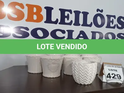 LOTE 429 - 08 VASOS DECORADOS. (NO ESTADO) ATENÇÃO! FAZER A VISITAÇÃO ANTES DE ARREMATAR, NÃO SABEMOS SE FUNCIONA, LEILÃO NÃO TEM GARANTIA E NEM DEVOLUÇÃO, SUJEITO A POSSÍVEIS AVARIAS VISÍVEIS/OCULTAS E/OU AUSÊNCIA DE COMPONENTES.