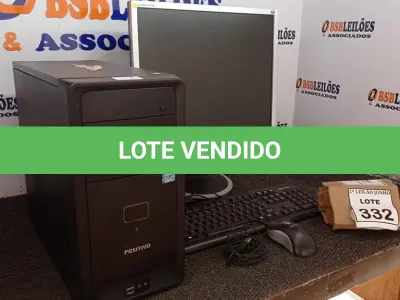 LOTE 332 - 01 CPU I5 8GB HD 500 MARCA POSITIVO E 01 MONITOR MARCA SAMSUNG COM TECLADO E MOUSE.  (NO ESTADO) ATENÇÃO! FAZER A VISITAÇÃO ANTES DE ARREMATAR, NÃO SABEMOS SE FUNCIONA, LEILÃO NÃO TEM GARANTIA E NEM DEVOLUÇÃO, SUJEITO A POSSÍVEIS AVARIAS VISÍVEIS/OCULTAS E/OU AUSÊNCIA DE COMPONENTES.