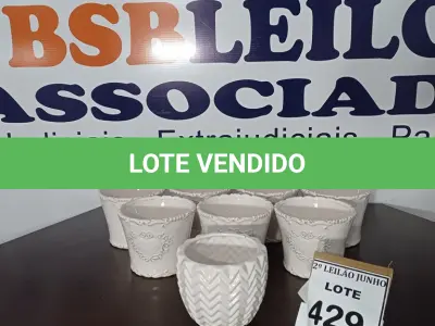 LOTE 429 - 08 VASOS DECORADOS. (NO ESTADO) ATENÇÃO! FAZER A VISITAÇÃO ANTES DE ARREMATAR, NÃO SABEMOS SE FUNCIONA, LEILÃO NÃO TEM GARANTIA E NEM DEVOLUÇÃO, SUJEITO A POSSÍVEIS AVARIAS VISÍVEIS/OCULTAS E/OU AUSÊNCIA DE COMPONENTES.
