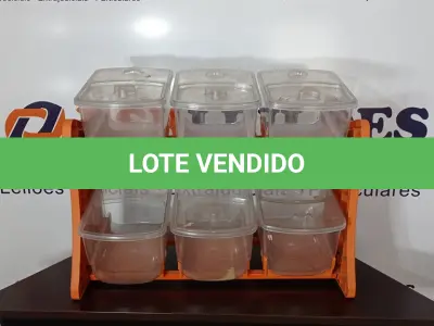 LOTE 377 - 01 ORGANIZADOR DE RAÇÃO COM 06 COMPARTIMENTOS. (NO ESTADO) ATENÇÃO! FAZER A VISITAÇÃO ANTES DE ARREMATAR, NÃO SABEMOS SE FUNCIONA, LEILÃO NÃO TEM GARANTIA E NEM DEVOLUÇÃO, SUJEITO A POSSÍVEIS AVARIAS VISÍVEIS/OCULTAS E/OU AUSÊNCIA DE COMPONENTES.
