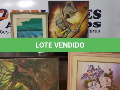 LOTE 628 - 04 QUADROS DIVERSOS.  (NO ESTADO) ATENÇÃO! FAZER A VISITAÇÃO ANTES DE ARREMATAR, NÃO SABEMOS SE FUNCIONA, LEILÃO NÃO TEM GARANTIA E NEM DEVOLUÇÃO, SUJEITO A POSSÍVEIS AVARIAS VISÍVEIS/OCULTAS E/OU AUSÊNCIA DE COMPONENTES.