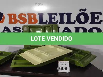 LOTE 609 - 05 BANDEJAS COM DIVISÓRIAS.  (NO ESTADO) ATENÇÃO! FAZER A VISITAÇÃO ANTES DE ARREMATAR, NÃO SABEMOS SE FUNCIONA, LEILÃO NÃO TEM GARANTIA E NEM DEVOLUÇÃO, SUJEITO A POSSÍVEIS AVARIAS VISÍVEIS/OCULTAS E/OU AUSÊNCIA DE COMPONENTES.