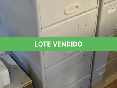 LOTE 325 - 01 ARQUIVO DE AÇO 04 GAVETAS. (NO ESTADO) ATENÇÃO! FAZER A VISITAÇÃO ANTES DE ARREMATAR, NÃO SABEMOS SE FUNCIONA, LEILÃO NÃO TEM GARANTIA E NEM DEVOLUÇÃO, SUJEITO A POSSÍVEIS AVARIAS VISÍVEIS/OCULTAS E/OU AUSÊNCIA DE COMPONENTES.