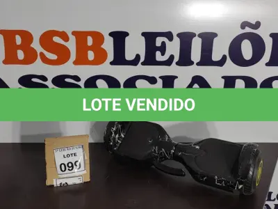 LOTE 099 - 01 HOVERBOARD NA COR PRETA. (NO ESTADO) ATENÇÃO! FAZER A VISITAÇÃO ANTES DE ARREMATAR, NÃO SABEMOS SE FUNCIONA, LEILÃO NÃO TEM GARANTIA E NEM DEVOLUÇÃO, SUJEITO A POSSÍVEIS AVARIAS VISÍVEIS/OCULTAS E/OU AUSÊNCIA DE COMPONENTES.