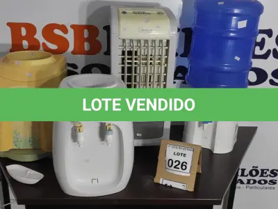 LOTE 026 - 03 BEBEDOUROS TIPO GARRAFÃO E 01 CLIMATIZADOR. (NO ESTADO) ATENÇÃO! FAZER A VISITAÇÃO ANTES DE ARREMATAR, NÃO SABEMOS SE FUNCIONA. LEILÃO NÃO TEM GARANTIA E NEM DEVOLUÇÃO, SUJEITO A POSSÍVEIS AVARIAS VISÍVEIS/OCULTAS E/OU AUSÊNCIA DE COMPONENTES.