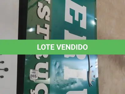 LOTE 565 - 01 PLACA DE LOJA EM ACM DE 4,20 X 1,45.  (NO ESTADO) ATENÇÃO! FAZER A VISITAÇÃO ANTES DE ARREMATAR, NÃO SABEMOS SE FUNCIONA, LEILÃO NÃO TEM GARANTIA E NEM DEVOLUÇÃO, SUJEITO A POSSÍVEIS AVARIAS VISÍVEIS/OCULTAS E/OU AUSÊNCIA DE COMPONENTES.