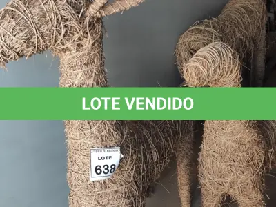 LOTE 638 - 04 RENAS DE PALHA TAMANHOS DIVERSOS.  (NO ESTADO) ATENÇÃO! FAZER A VISITAÇÃO ANTES DE ARREMATAR, NÃO SABEMOS SE FUNCIONA, LEILÃO NÃO TEM GARANTIA E NEM DEVOLUÇÃO, SUJEITO A POSSÍVEIS AVARIAS VISÍVEIS/OCULTAS E/OU AUSÊNCIA DE COMPONENTES.