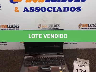 LOTE 171 - 01 NOTEBOOK MARCA HP. (NO ESTADO) ATENÇÃO! FAZER A VISITAÇÃO ANTES DE ARREMATAR, NÃO SABEMOS SE FUNCIONA, LEILÃO NÃO TEM GARANTIA E NEM DEVOLUÇÃO, SUJEITO A POSSÍVEIS AVARIAS VISÍVEIS/OCULTAS E/OU AUSÊNCIA DE COMPONENTES.