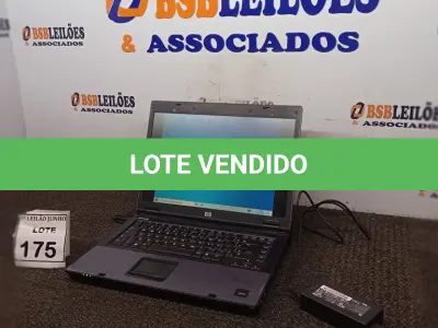 LOTE 175 - 01 NOTEBOOK MARCA HP COM FONTE. (NO ESTADO) ATENÇÃO! FAZER A VISITAÇÃO ANTES DE ARREMATAR, NÃO SABEMOS SE FUNCIONA, LEILÃO NÃO TEM GARANTIA E NEM DEVOLUÇÃO, SUJEITO A POSSÍVEIS AVARIAS VISÍVEIS/OCULTAS E/OU AUSÊNCIA DE COMPONENTES.