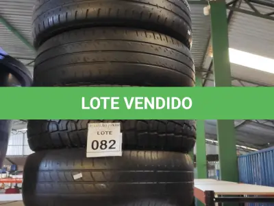 LOTE 082 - 04 PNEUS USADOS 205/65 AROS 15. (NO ESTADO) ATENÇÃO! FAZER A VISITAÇÃO ANTES DE ARREMATAR, NÃO SABEMOS SE FUNCIONA. LEILÃO NÃO TEM GARANTIA E NEM DEVOLUÇÃO, SUJEITO A POSSÍVEIS AVARIAS VISÍVEIS/OCULTAS E/OU AUSÊNCIA DE COMPONENTES.