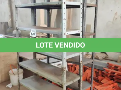 LOTE 631 - 01 ESTANTE DE AÇO COM 6 PRATELEIRAS E 01 ESTANTE DE AÇO COM 08 PRATELEIRAS. (NO ESTADO) ATENÇÃO! FAZER A VISITAÇÃO ANTES DE ARREMATAR, NÃO SABEMOS SE FUNCIONA, LEILÃO NÃO TEM GARANTIA E NEM DEVOLUÇÃO, SUJEITO A POSSÍVEIS AVARIAS VISÍVEIS/OCULTAS E/OU AUSÊNCIA DE COMPONENTES.