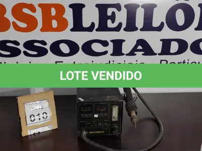 LOTE 010 - 01 ESTAÇÃO DE SOLDA MARCA HAKKO. (NO ESTADO) ATENÇÃO! FAZER A VISITAÇÃO ANTES DE ARREMATAR, NÃO SABEMOS SE FUNCIONA, LEILÃO NÃO TEM GARANTIA E NEM DEVOLUÇÃO, SUJEITO A POSSÍVEIS AVARIAS VISÍVEIS/OCULTAS E/OU AUSÊNCIA DE COMPONENTES.