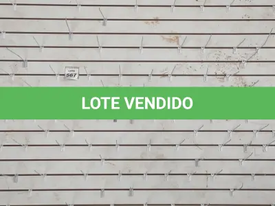 LOTE 567 - 01 PAINEL CANALETADO COM GANCHOS DE 1,72 X 2,75. (NO ESTADO) ATENÇÃO! FAZER A VISITAÇÃO ANTES DE ARREMATAR, NÃO SABEMOS SE FUNCIONA, LEILÃO NÃO TEM GARANTIA E NEM DEVOLUÇÃO, SUJEITO A POSSÍVEIS AVARIAS VISÍVEIS/OCULTAS E/OU AUSÊNCIA DE COMPONENTES.