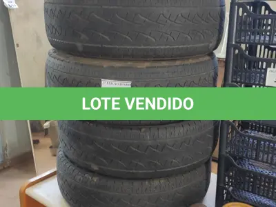 LOTE 640 - 04 PNEUS PARA CAMINHONETE 225/65 ARO 17 USADOS.  (NO ESTADO) ATENÇÃO! FAZER A VISITAÇÃO ANTES DE ARREMATAR, NÃO SABEMOS SE FUNCIONA, LEILÃO NÃO TEM GARANTIA E NEM DEVOLUÇÃO, SUJEITO A POSSÍVEIS AVARIAS VISÍVEIS/OCULTAS E/OU AUSÊNCIA DE COMPONENTES.